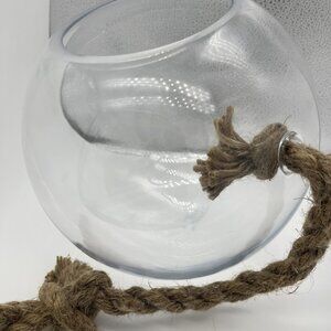 Hanging Thick Glass Terrarium Plant Holder - 8"